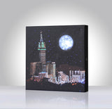 Mecca Clock Tower Night Canvas With Light