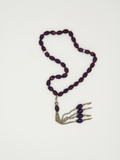 Deep Amethyst Cut Glass Prayer Beads